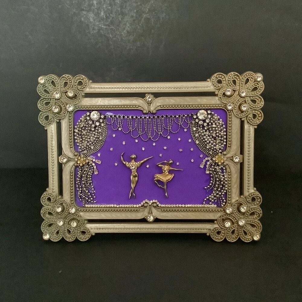 JEWELED PICTURE Vintage & Mod Jewelry Ballet Ballerina's On Stage Original Artis